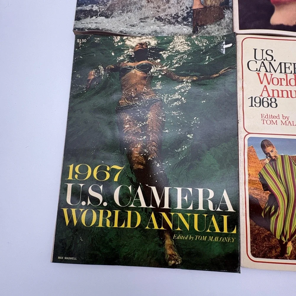 Vintage U.S. Camera World Annual Magazine Lot 6 1964-1969 International Pictures